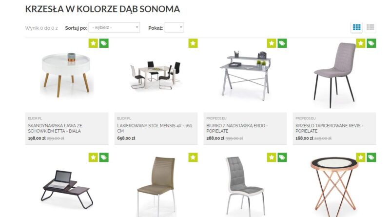 Krzesła drewniane dąb sonoma